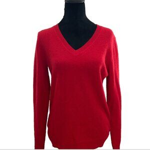 Charter Club Luxury Sweater Cashmere Woman’s Red Cashmere Pullover SZM Preppy
